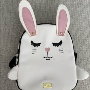 Betsey Johnson Bunny Backpack - White and Pink